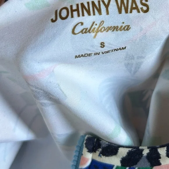 Johnny Was Multicolored Zip Swim Layla Surf Shirt Top Size Small - Picture 12 of 15